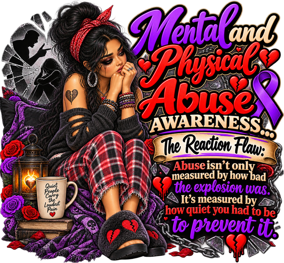 Reaction Flaw Abuse Awareness T-Shirt