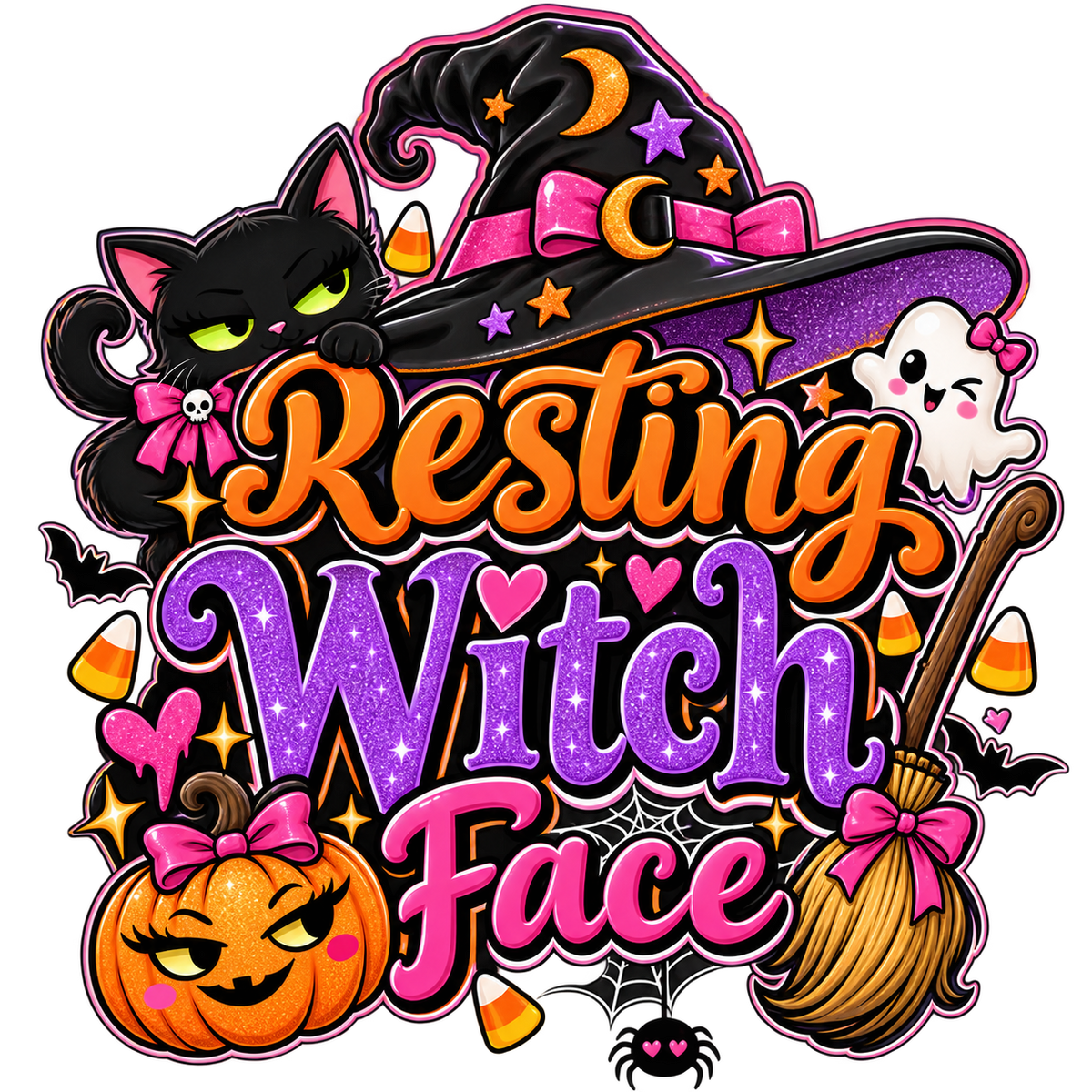 Resting Witch Face Halloween T-Shirt