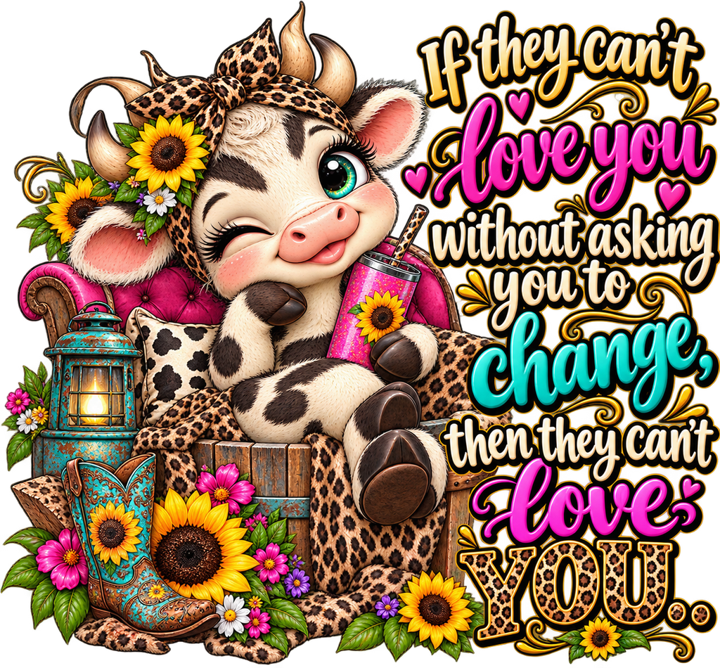 Love You As You Are Sassy Cow T-Shirt