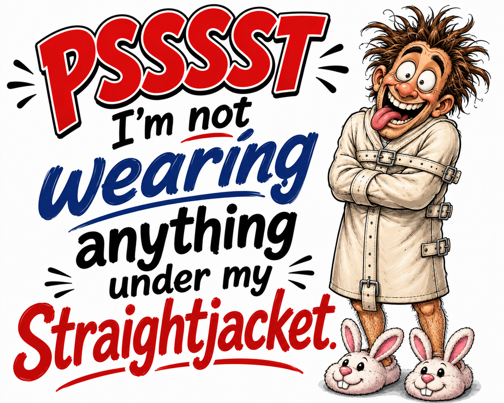 Psssst – I’m Not Wearing Anything Under My Straightjacket - T-Shirt