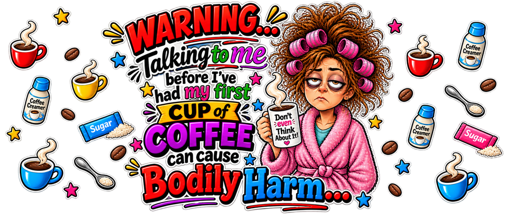 Made to Order - Warning Coffee Mug - Warning Lady Left