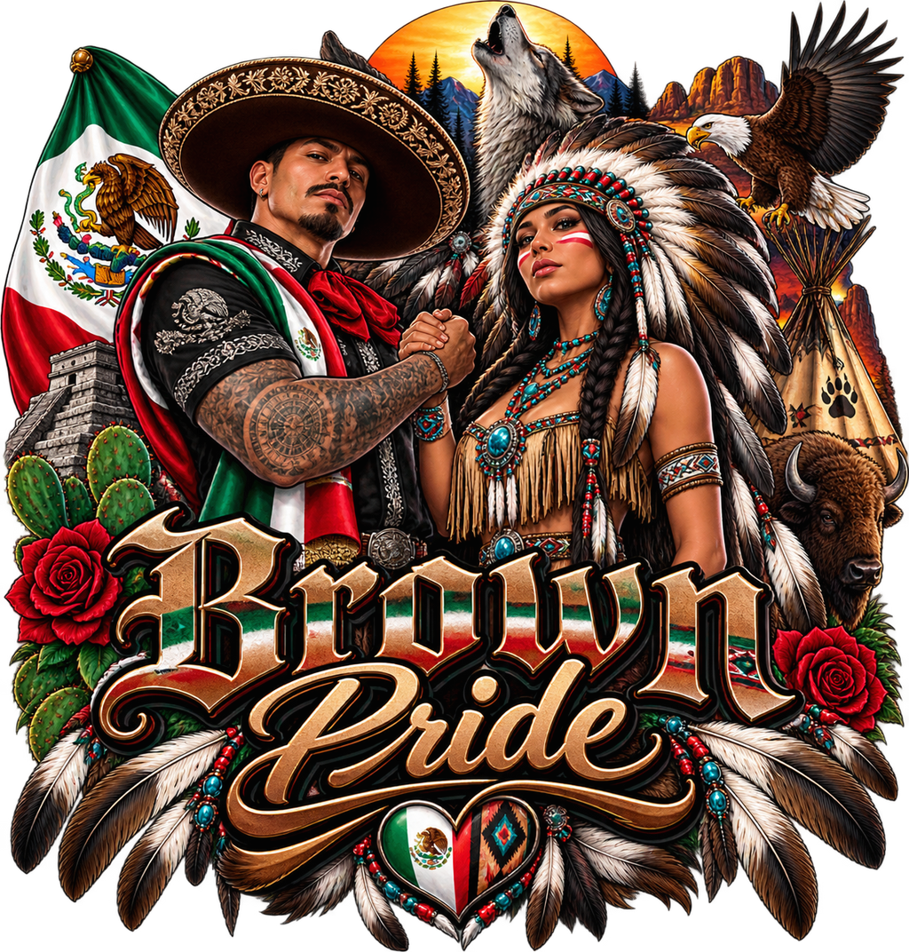 Brown Pride Gentle Warrior - T-Shirt