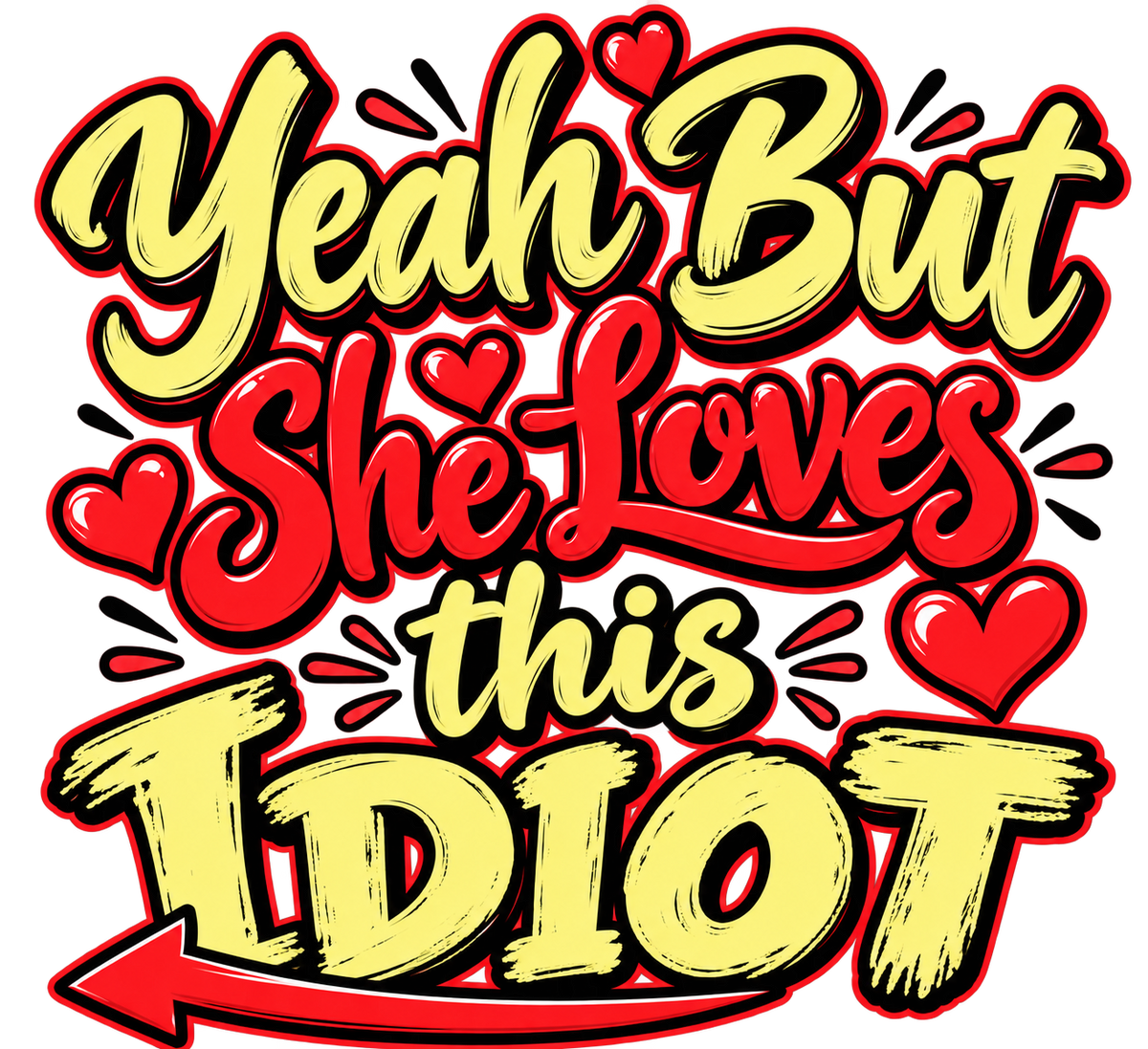 I'm With This Idiot Couples T-Shirt Set (2 Shirts)