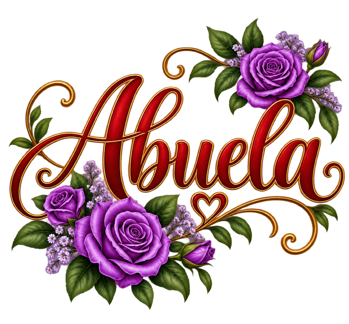 Abuela Purple Rose T-Shirt