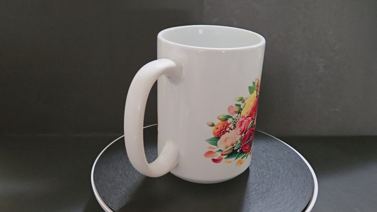 Floral Sugar Skull Mug